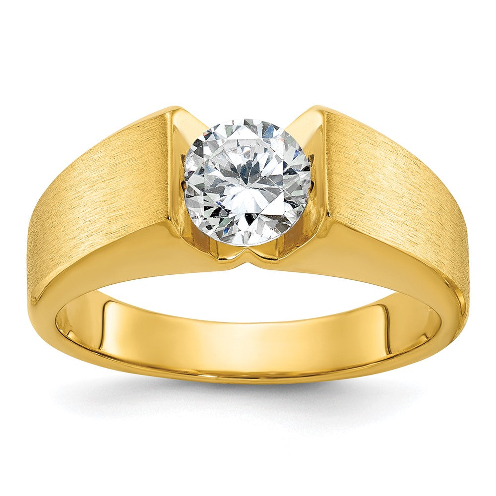 14kw IBGoodman Men's Polished and Satin Diamond Ring Mounting
