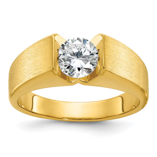 14kw IBGoodman Men's Polished and Satin Diamond Ring Mounting