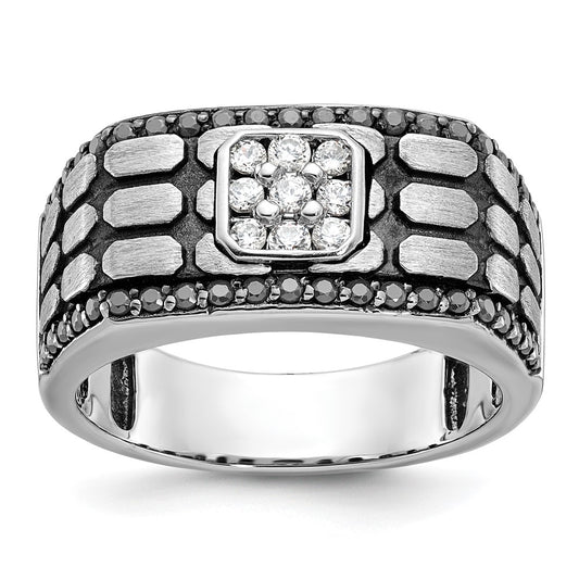 14kw IBGoodman Men's Polished/Satin/Cobblestone Textured Ring Mtg
