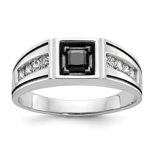 14k White Gold IBGoodman Men's Diamond Ring Mounting