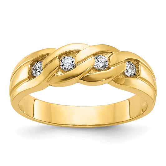 14k IBGoodman Men's Link Design Diamond Ring Mounting