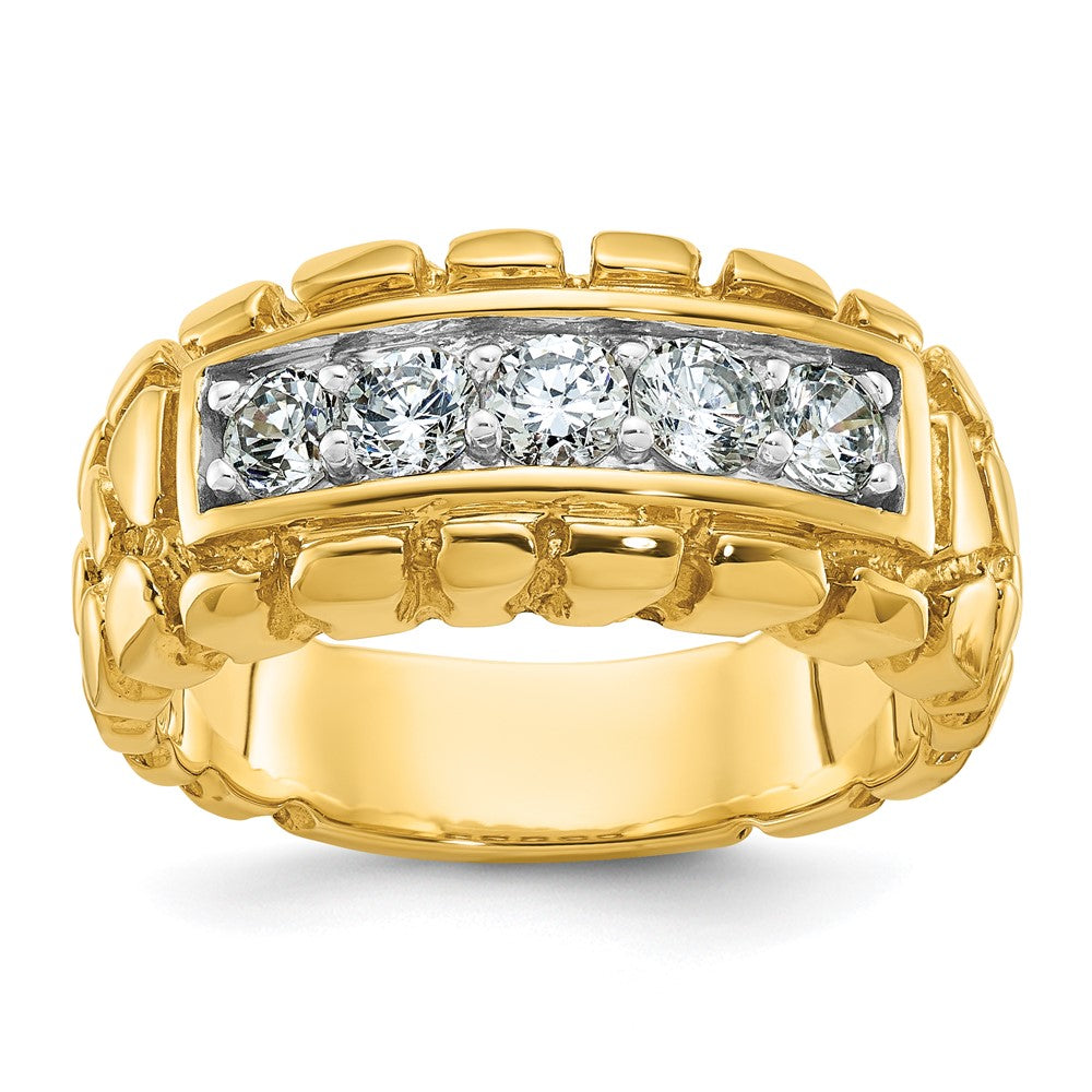 14k IBGoodman Men's Diamond Nugget Complete Ring