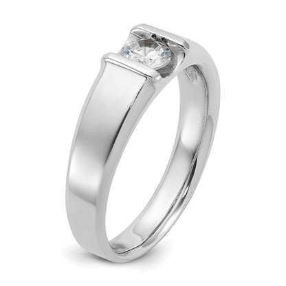 14k White Gold IBGoodman Men's 1/2 carat Diamond Complete Ring