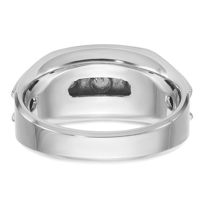 14k White Gold IBGoodman Men's 1 carat Diamond Complete Ring