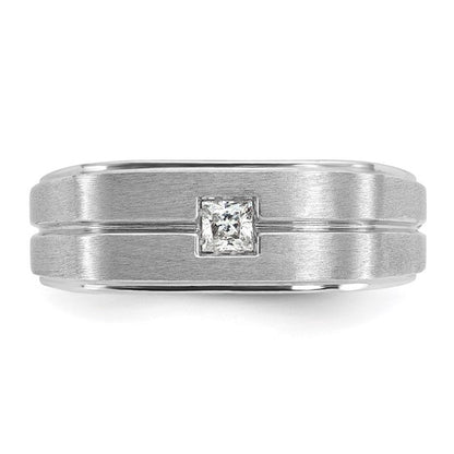 Men's WG Solitaire Ring with Soft Satin Finish