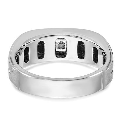 Men's WG Solitaire Ring with Soft Satin Finish