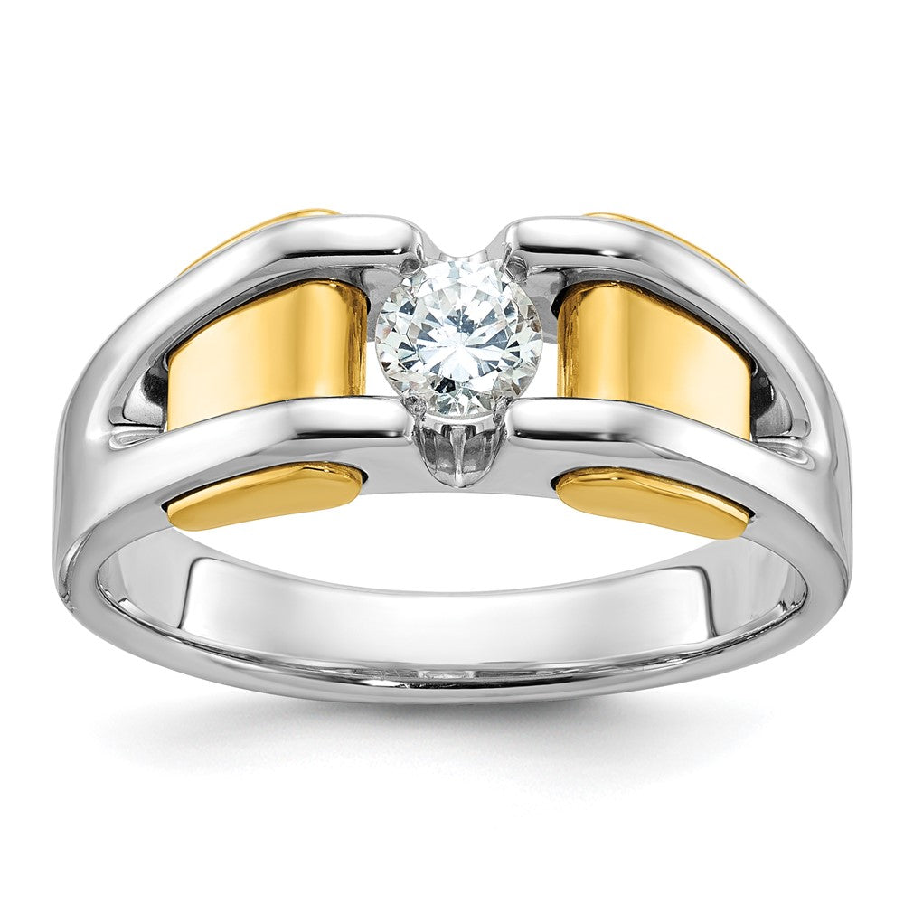14k Two-tone IBGoodman Men's Diamond Complete Ring