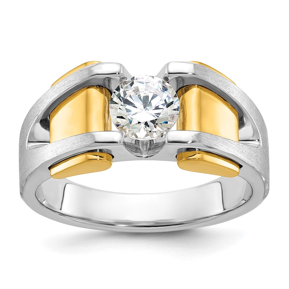 14k Two-tone IBGoodman Men's Polished Ring Mounting