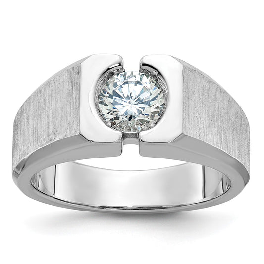 14k White Gold IBGoodman Men's Polished/Satin Diamond Ring Mounting