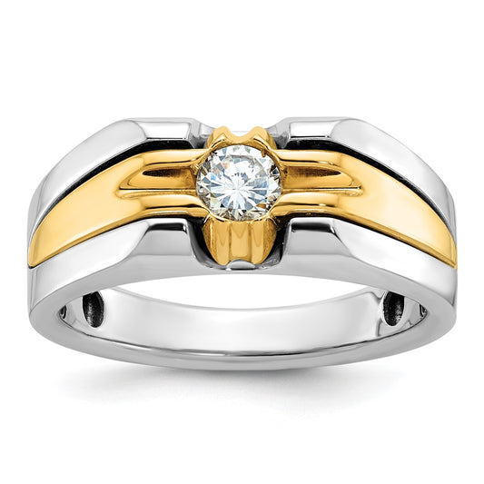 14k Two-tone IBGoodman Men's Diamond Complete Ring