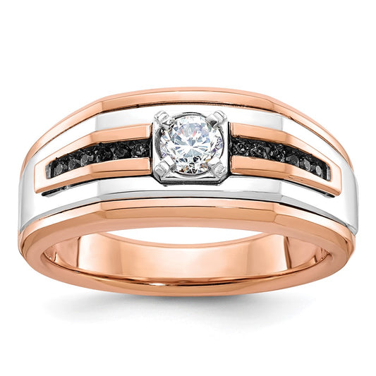 14k Two-tone White/Rose Gold IBGoodman Men's Diamond Ring Mounting