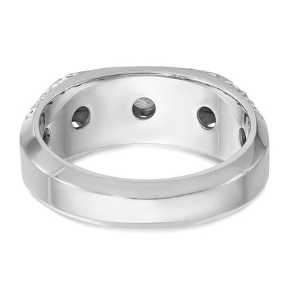 IBGoodman 14k White Gold Men's Polished 1 7/8 Carat AA Quality Diamond Ring