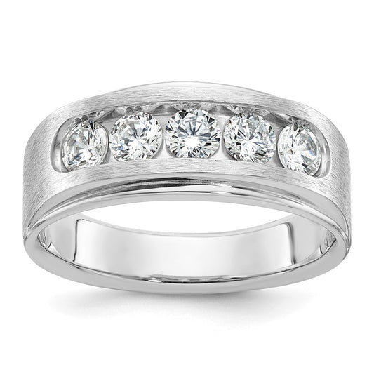 IBGoodman 14k Polished and Brushed Five Stone Men's Band Mounting