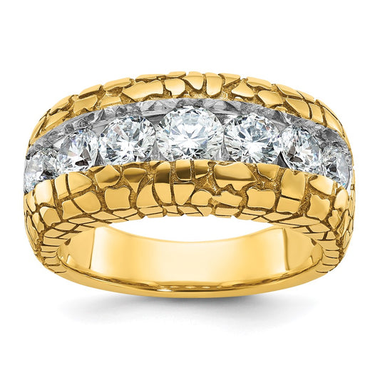 14k IBGoodman Men's Diamond Nugget Complete Ring
