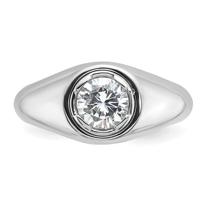 14k White Gold IBGoodman Men's Complete Lab Grown Diamond Ring