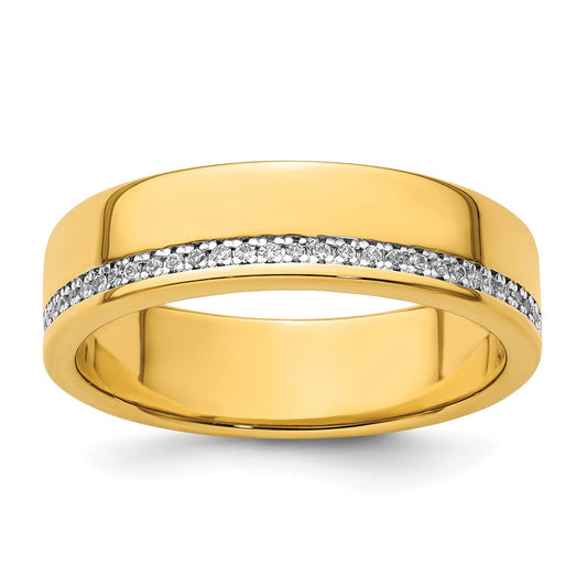 14k IBGoodman Men's Polished Diamond Row Ring