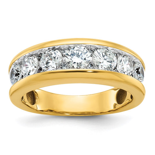 14k with White Rhodium IBGoodman Men's Polished 1.5ctw Diamond Ring
