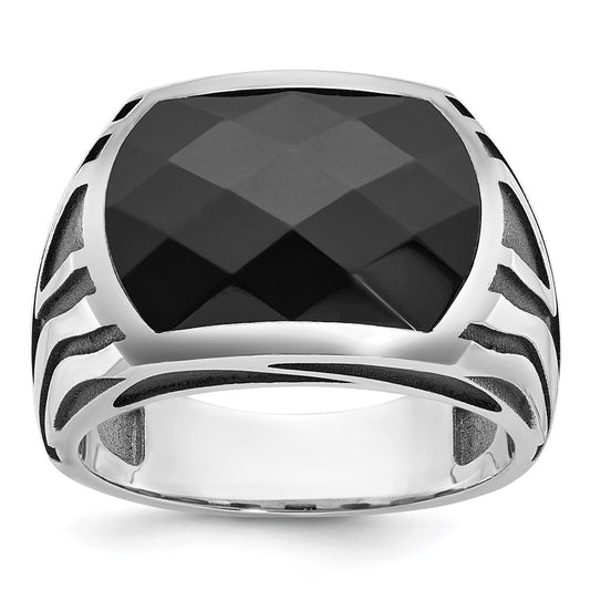14k White Gold IBGoodman Men's Onyx Ring Mounting