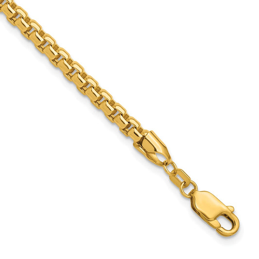 14k 3.6mm Semi-Solid Round Box Chain