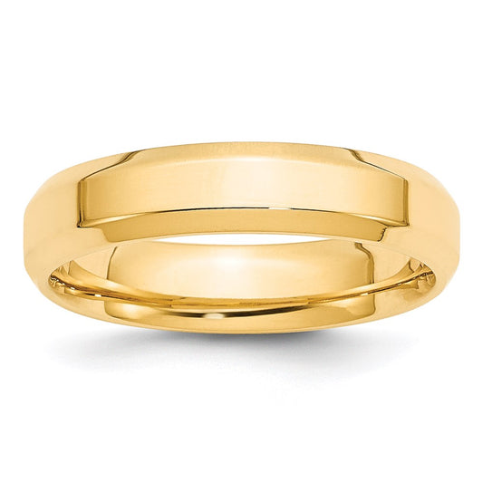 14KY 5mm Bevel Edge Comfort Fit Band Size 13