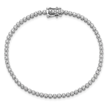 14K White Gold Lab Grown Diamond VS/SI GH, Tennis Bracelet