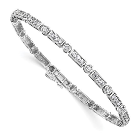 14K White Gold Lab Grown Diamond VS/SI GH, Bracelet