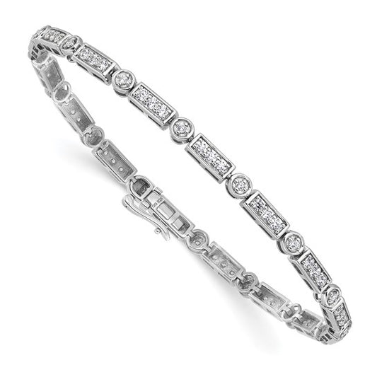 14K White Gold Lab Grown Diamond VS/SI GH, Bracelet