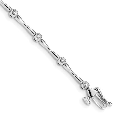 14k White Gold Diamond Bracelet