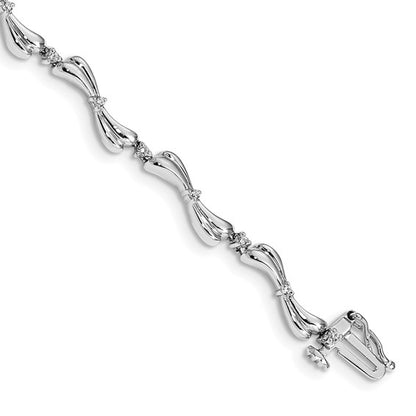 14k White Gold Diamond Bracelet