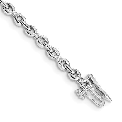 14k White Gold Diamond Bracelet