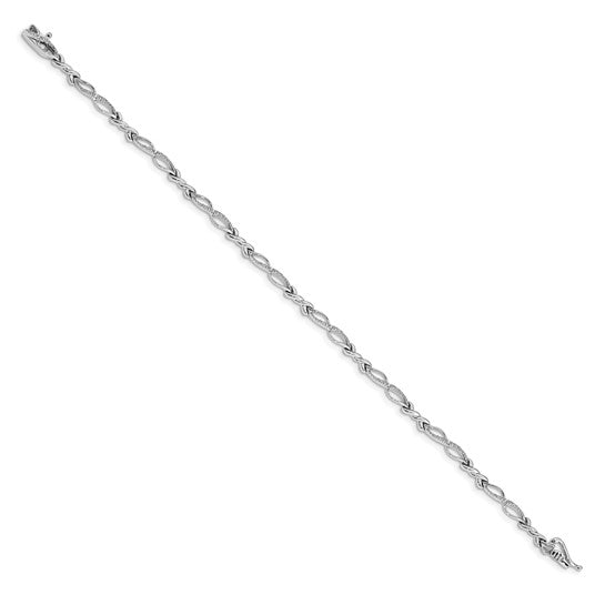 14k White Gold Diamond Bracelet