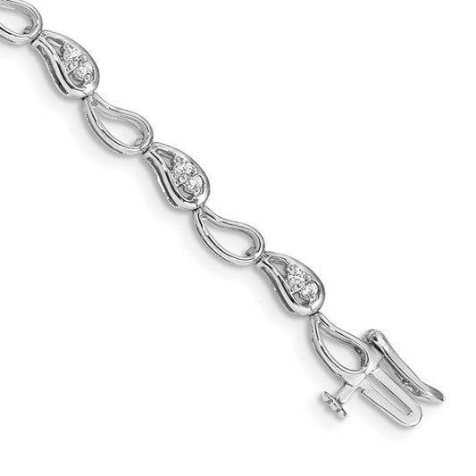 14k White Gold Diamond Bracelet