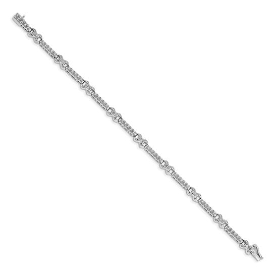 14k White Gold Diamond Fancy Bracelet