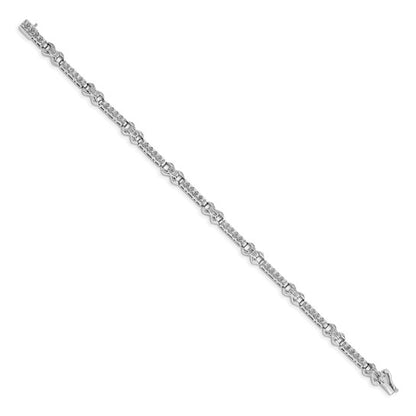 14k White Gold Diamond Fancy Bracelet