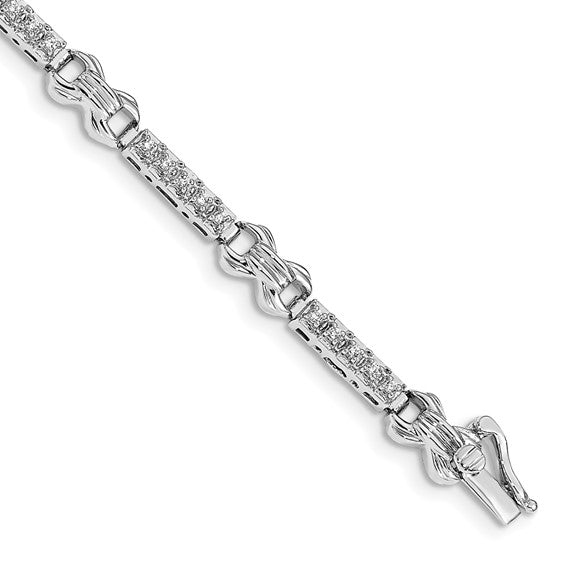 14k White Gold Diamond Fancy Bracelet