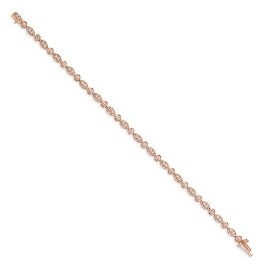 14k Rose Gold Diamond Bracelet