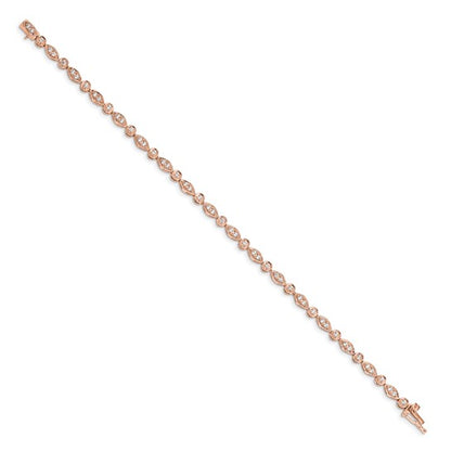 14k Rose Gold Diamond Bracelet