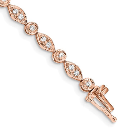 14k Rose Gold Diamond Bracelet