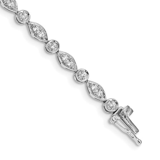 14k White Gold Diamond Bracelet