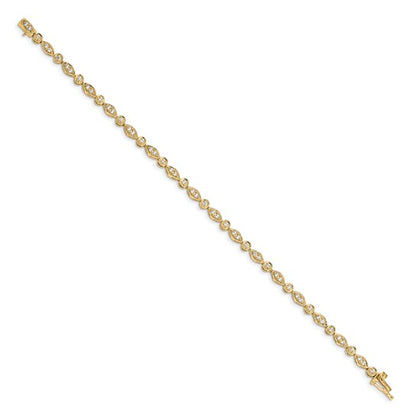 14k Yellow Gold Diamond Bracelet