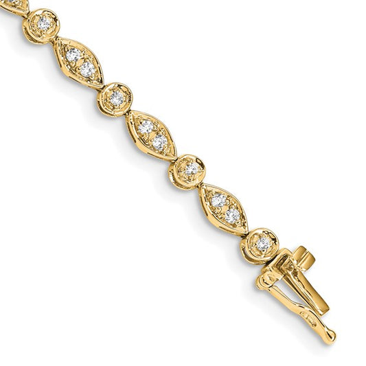 14k Yellow Gold Diamond Bracelet