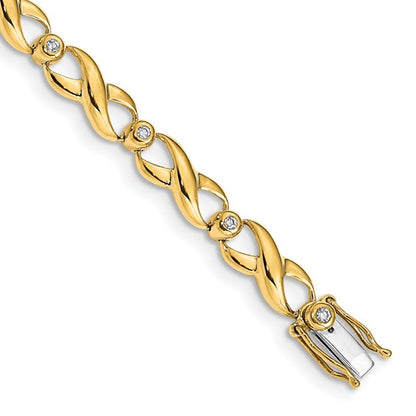 14k Diamond Infinity Bracelet