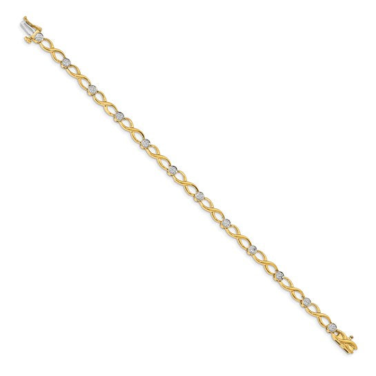 14k Diamond Infinity Bracelet