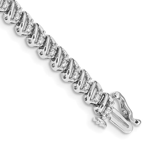 14k White Gold Diamond Bracelet