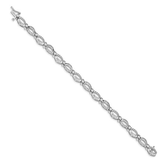 14k White Gold Diamond Fancy Bracelet