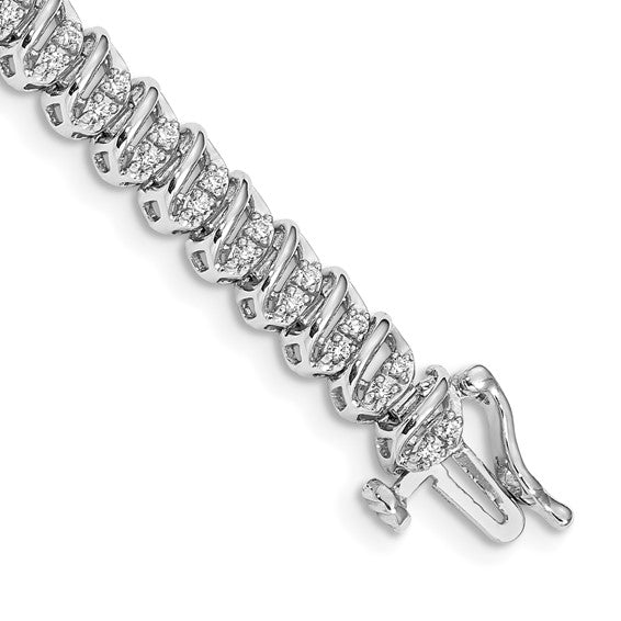 14k White Gold Diamond Fancy Bracelet