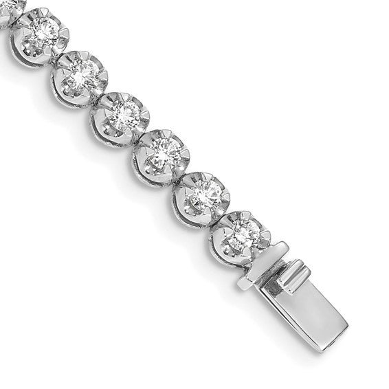 14k White Gold Diamond Bracelet