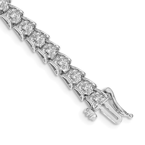 14k White Gold Diamond Fancy Bracelet