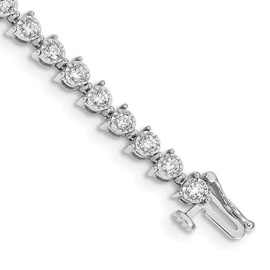 14k White Gold Diamond Bracelet