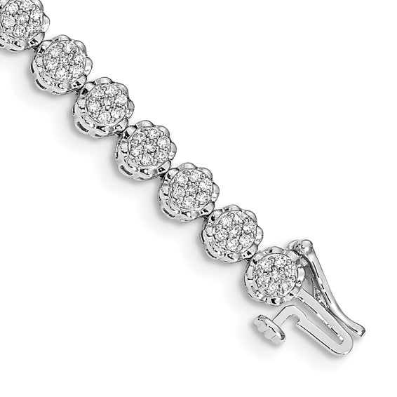 14k White Gold Diamond Bracelet